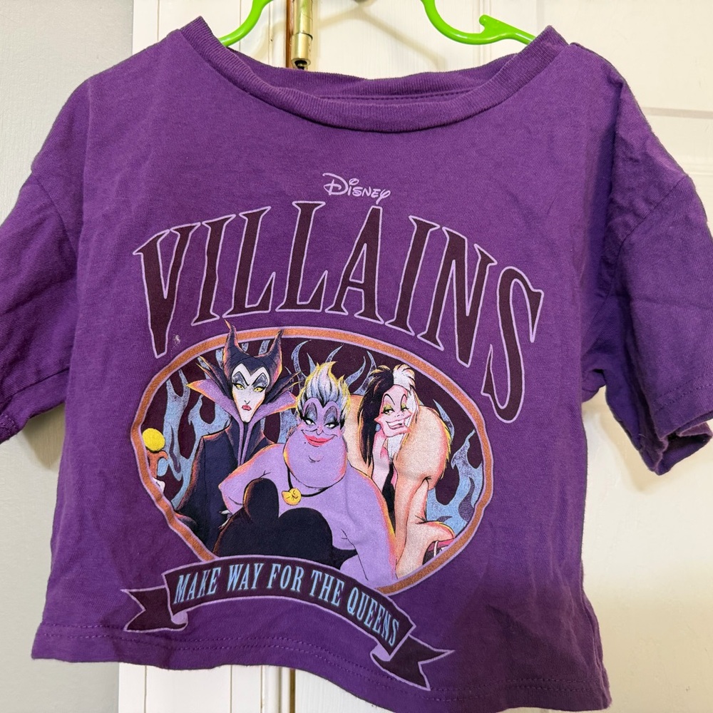 Disney Purple Villains Graphic Tee with Colorful Artwork